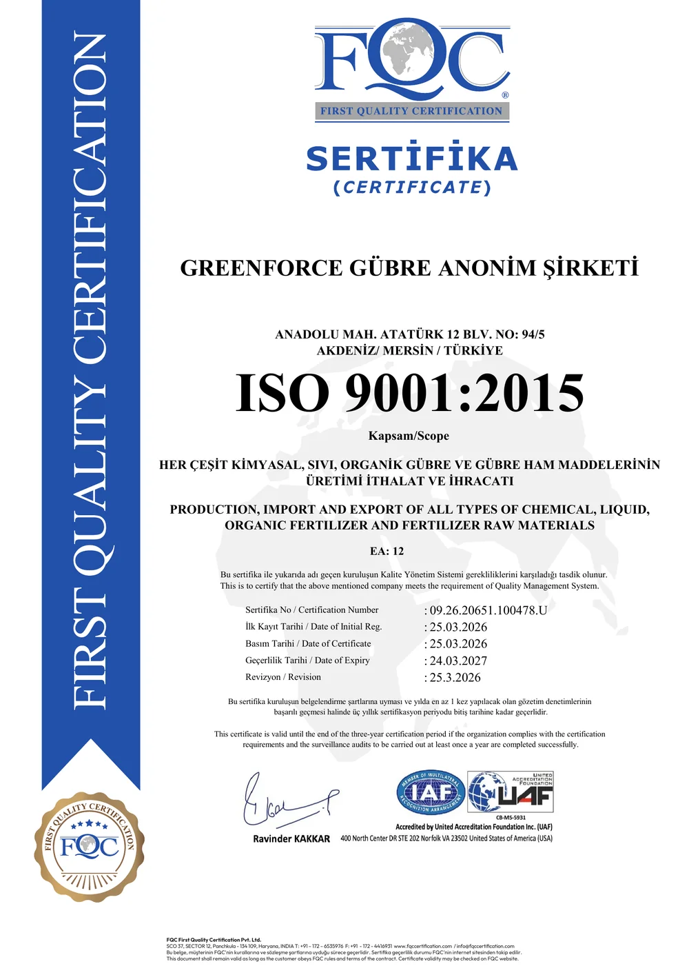 ISO 9001:2015